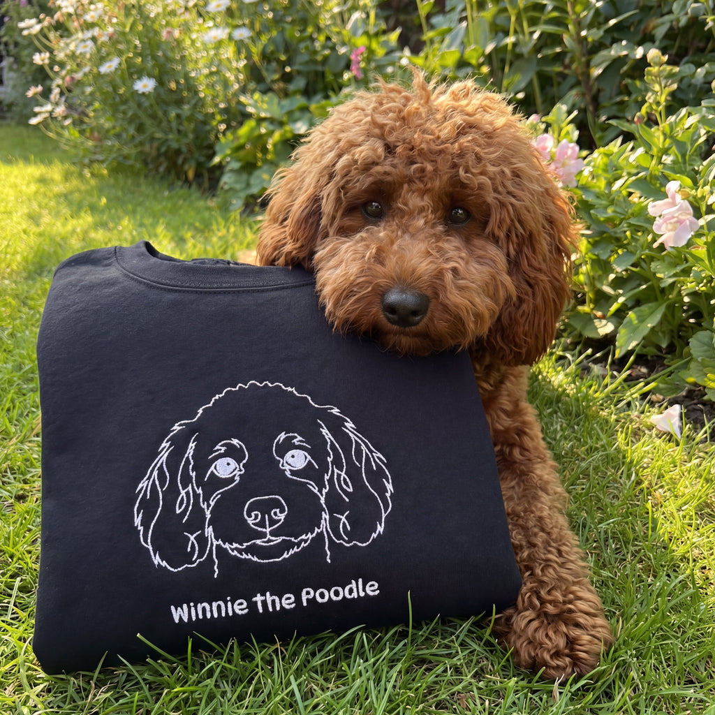 Outline Embroidered Pet Sweatshirt