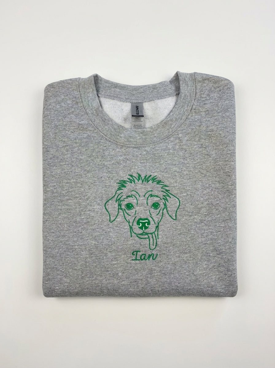Outline Embroidered Pet Sweatshirt